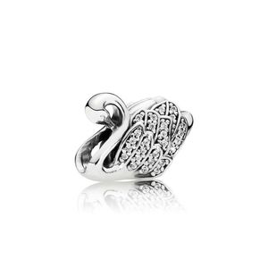 🦢 Pandora swan charm - silver + cubic zircona 🦢
